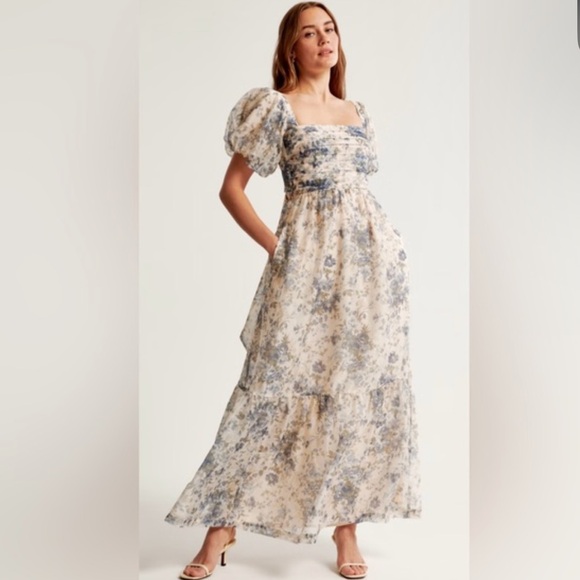 Abercrombie & Fitch Emerson Drama Bow Back Maxi Dress - NWT - Picture 4 of 8